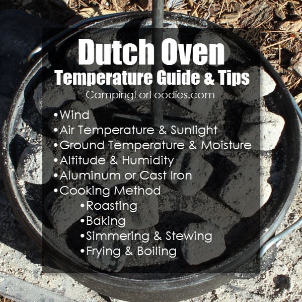 Dutch Oven Temperature Guide And Tips, dutch oven temperature chart is a guide for charcoal briquettes to achieve specific cooking temperatures, Camping For Foodies com