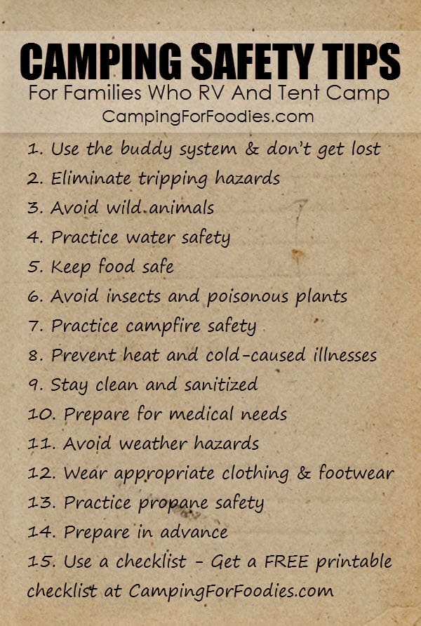 Camping Safety Tips For Families Who RV And Tent Camp