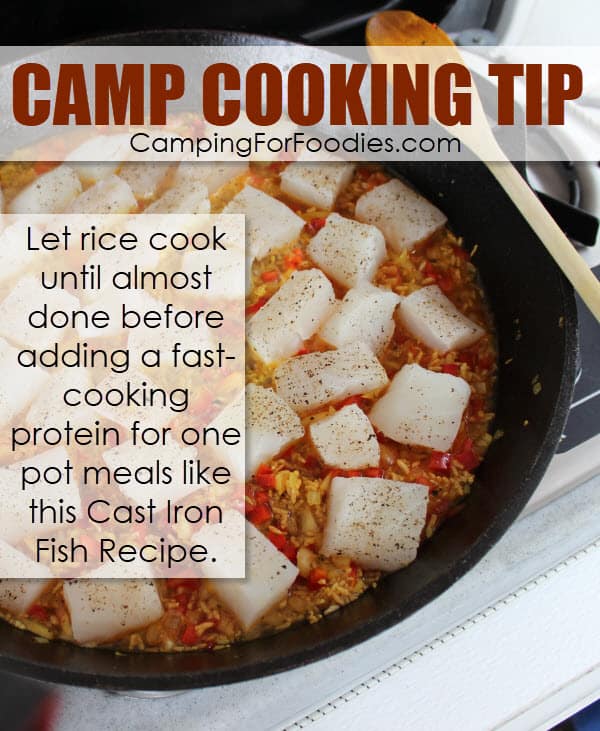 Camp Cooking Tip For One Pot Camping Cast Iron Fish Recipe - Camping For Foodies .com