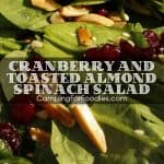 Cranberry And Toasted Almond Spinach Salad - Camping For Foodies .com