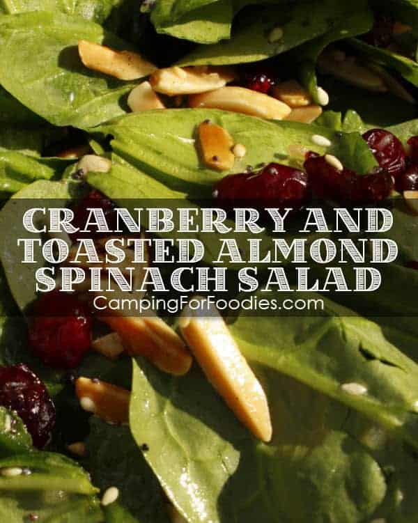 Cranberry And Toasted Almond Spinach Salad - Camping For Foodies .com