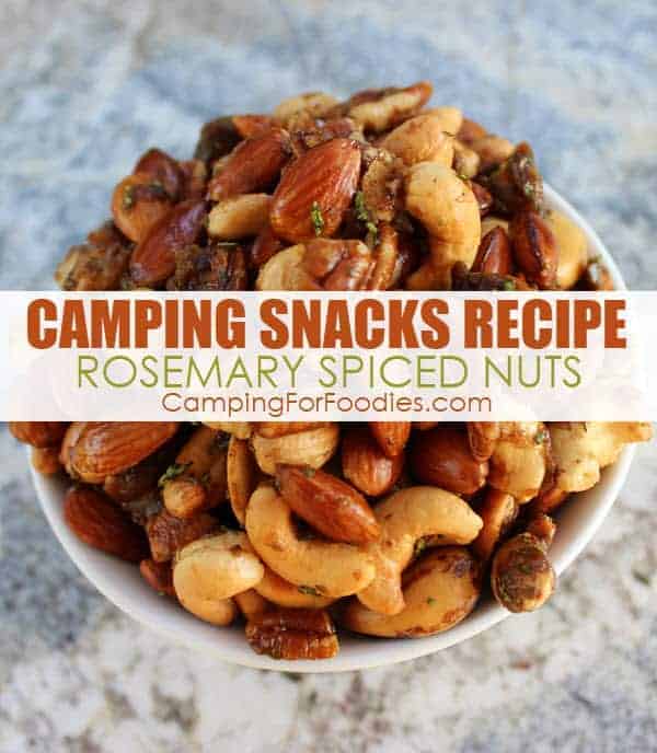 Rosemary Spiced Nuts Camping Snacks Recipe by CampingForFoodies