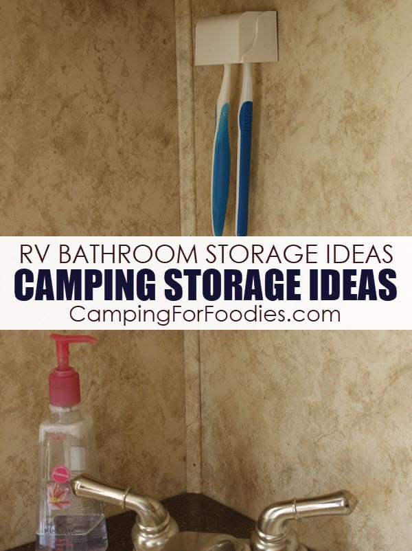 Camping Storage Ideas RV Bathroom Storage Ideas by CampingForFoodies