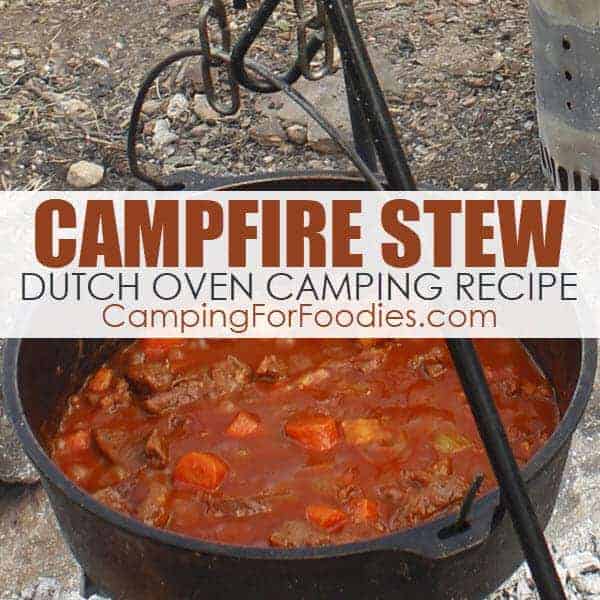 Campfire Stew Dutch Oven Camping Recipe by CampingForFoodies