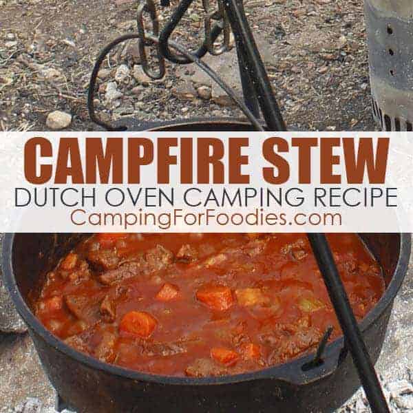 Campfire Stew Dutch Oven Camping Recipe by CampingForFoodies