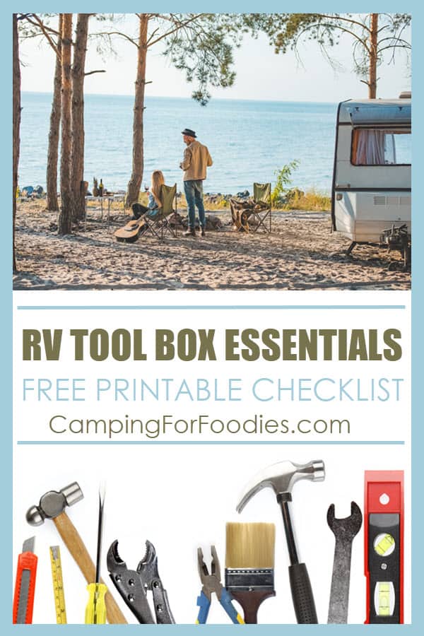 RV Tool Box Essentials With Free Printable RV Tool Kit Checklist by CampingForFoodies