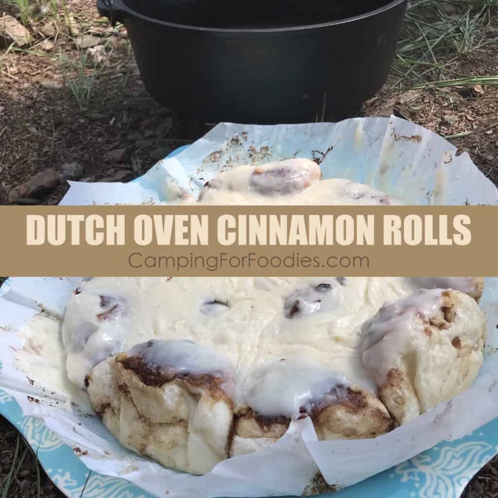 Dutch Oven Cinnamon Roll