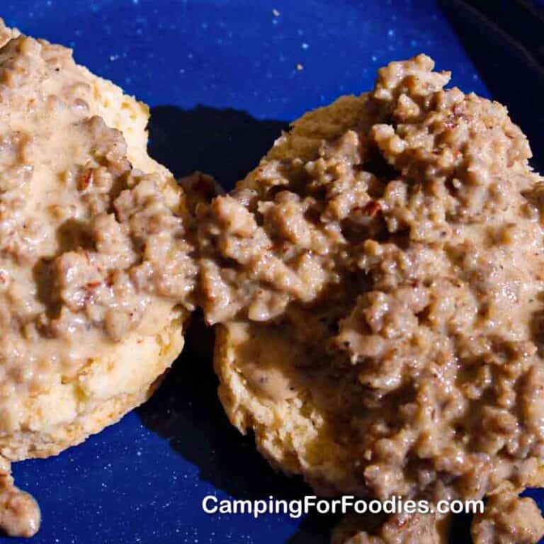 Camping Biscuits And Gravy: Simple Sausage Gravy Breakfast